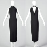 Small Galanos Late 1970s Minimalist Black Pencil Dress