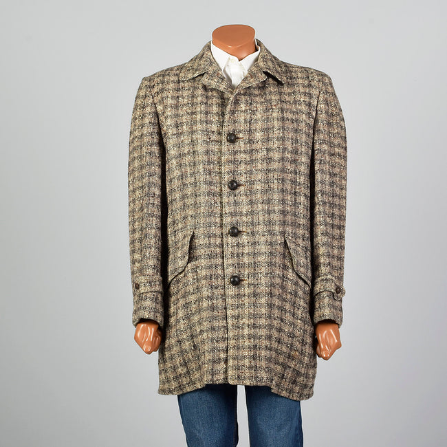 1950s McGregor Brown Wool Tweed Coat