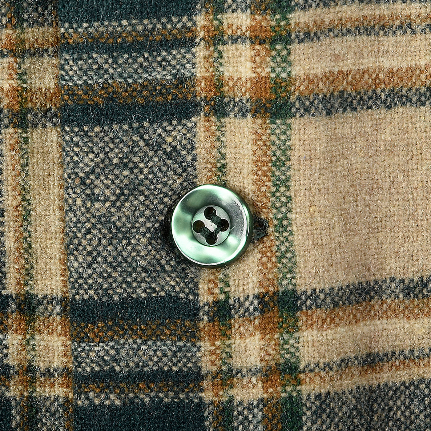 1960s Mens Pendleton Board Shirt in Green Plaid