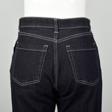 Medium Burberry Jeans Dark Wash Straight Leg Plaid Cuffs