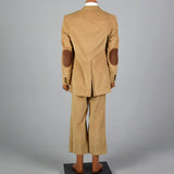 Medium 1970s Tan 2Pc Suit