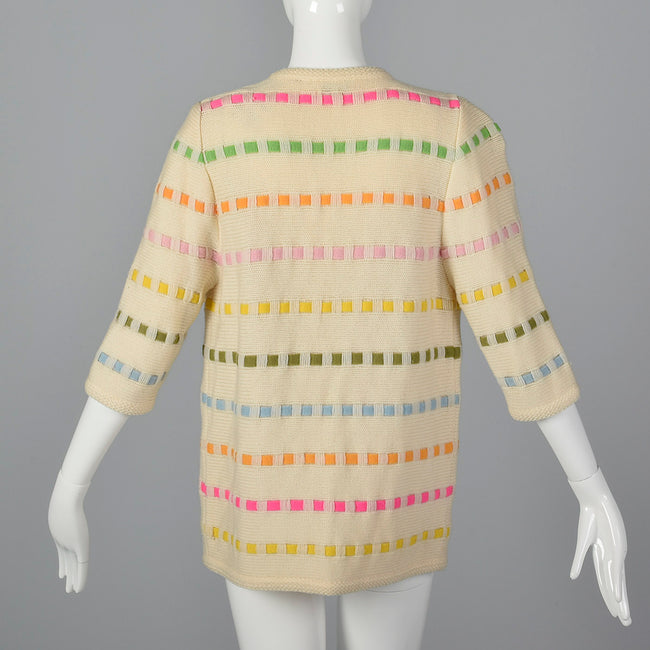 1960s Multicolor Striped Cardigan