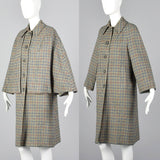 1970s Scottish Tweed Inverness Style Cape Coat