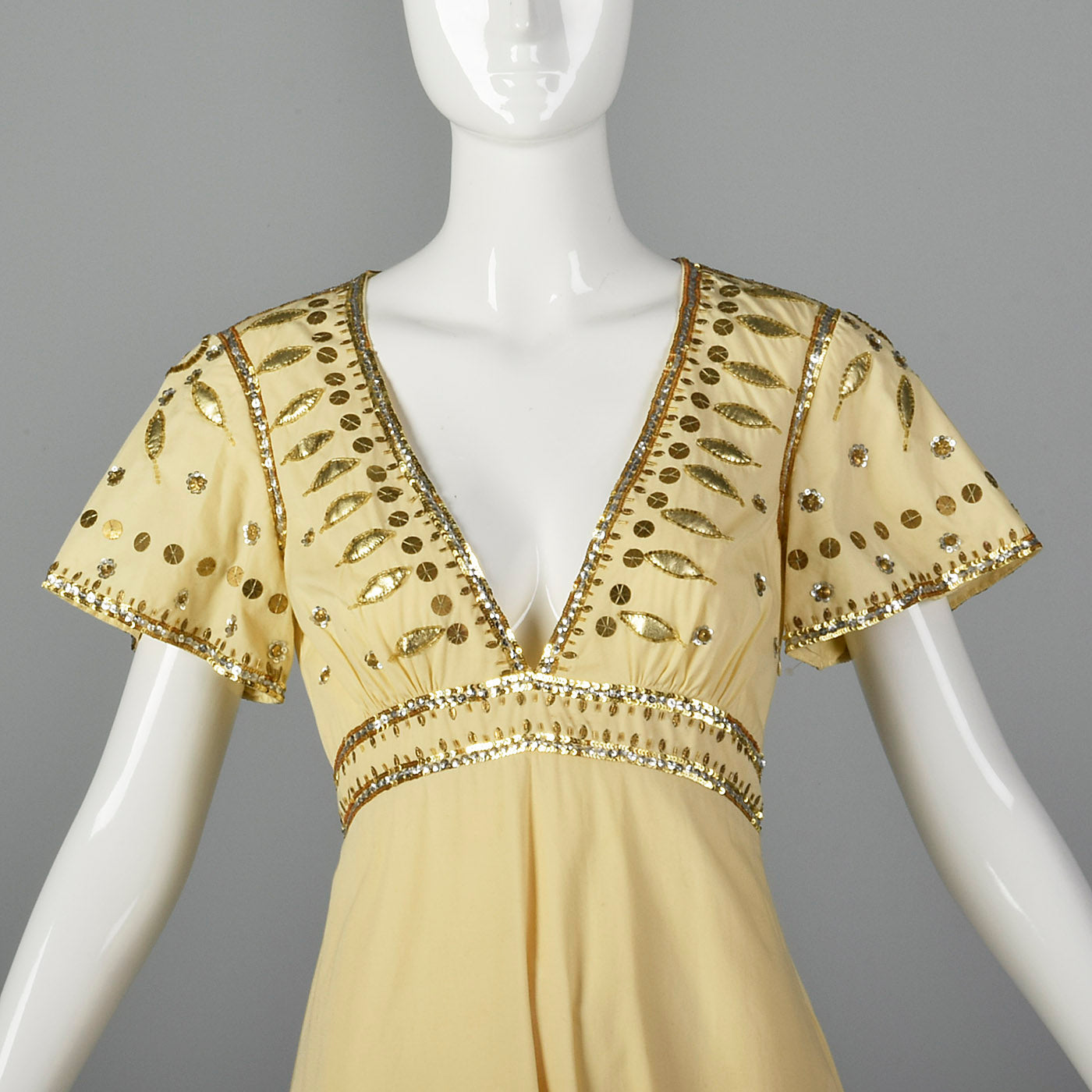 2000s Temperley Cream Dress with Beading