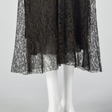 1930s Black Lace Evening Dress