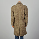 Medium 1950s Brown Wool Atomic Fleck Tweed Coat