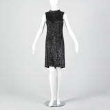 Small Valentina Ltd. 1960s Black Knit Sequin Dress