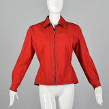 1950s Red and Navy Reversible Jacket with Pockets