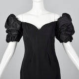 1980s Vicky Tiel Off Shoulder Mini Dress