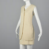 1970s Byblos High Waist Skirt and Tunic Vest Set