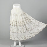 Large 1860s Tiered Embroidered Skirt