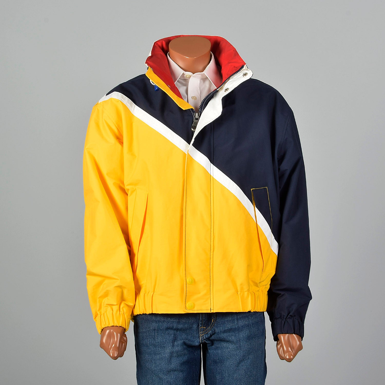 1990s Tommy Hilfiger Sailing Gear Yellow Jacket