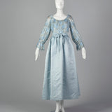 1970s Werle of Beverly Hills Blue Gown Dress