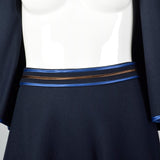 1980s Louis Feraud Blue Skirt with Matching Open Jacket