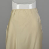 XS Mary McFadden 1990s White Ivory Maxi Skirt