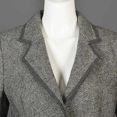 1990s  Louis Feraud Gray Tweed Skirt Suit