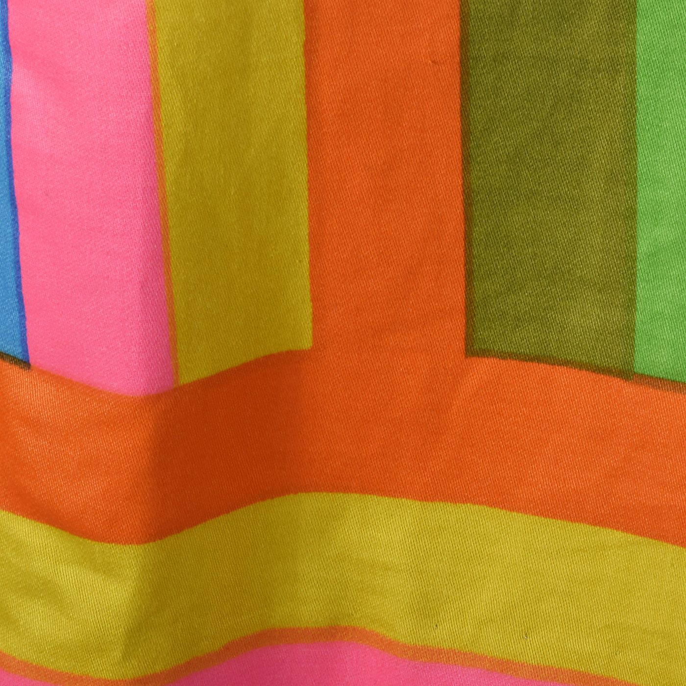 1960s Colorful Stripe Print Shift Dress