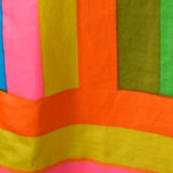 1960s Colorful Stripe Print Shift Dress