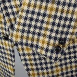 1970s Mens Mod Blazer in Navy Plaid