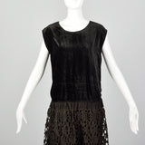 Medium 1920s Black Drop Waist Dress