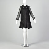 Medium 1960s Black Dress Set