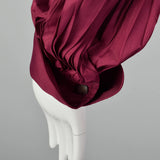 2010s Pleated Magenta Dress