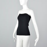 1970s Anne Klein Black Tube Top