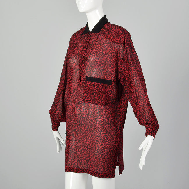 Medium Gianni Versace 1980s Silk Tunic Dress