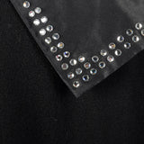 Small 1980s Peplum Dress with Rhinestone Trim