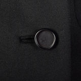 XS 1960s Black Peat Coat with Peter Pan Collar
