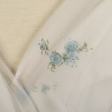 1950s Blue Floral Border Print Dress with Bubble Hem