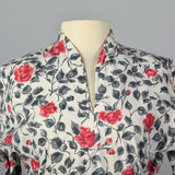 1950s Floral Print Dress with Drop Waist
