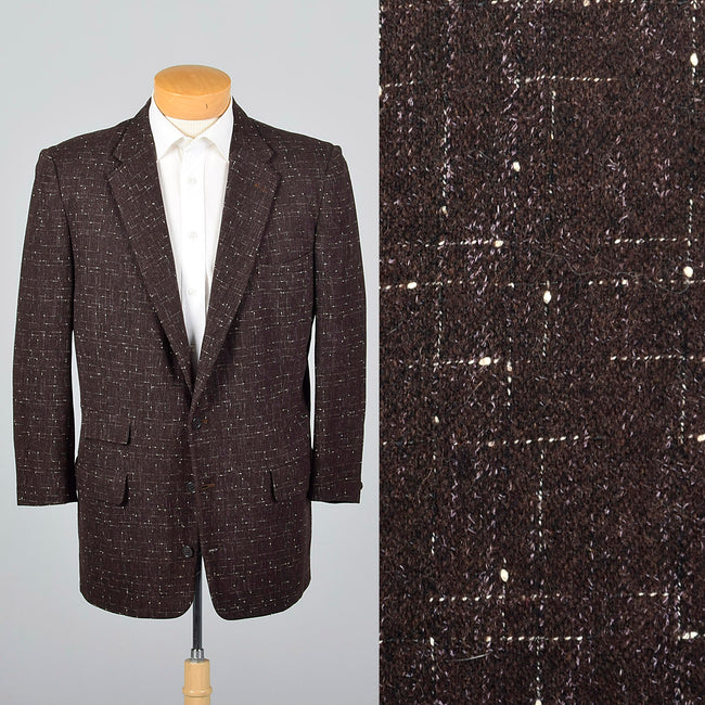 1950s Mens Atomic Fleck Jacket in Brown