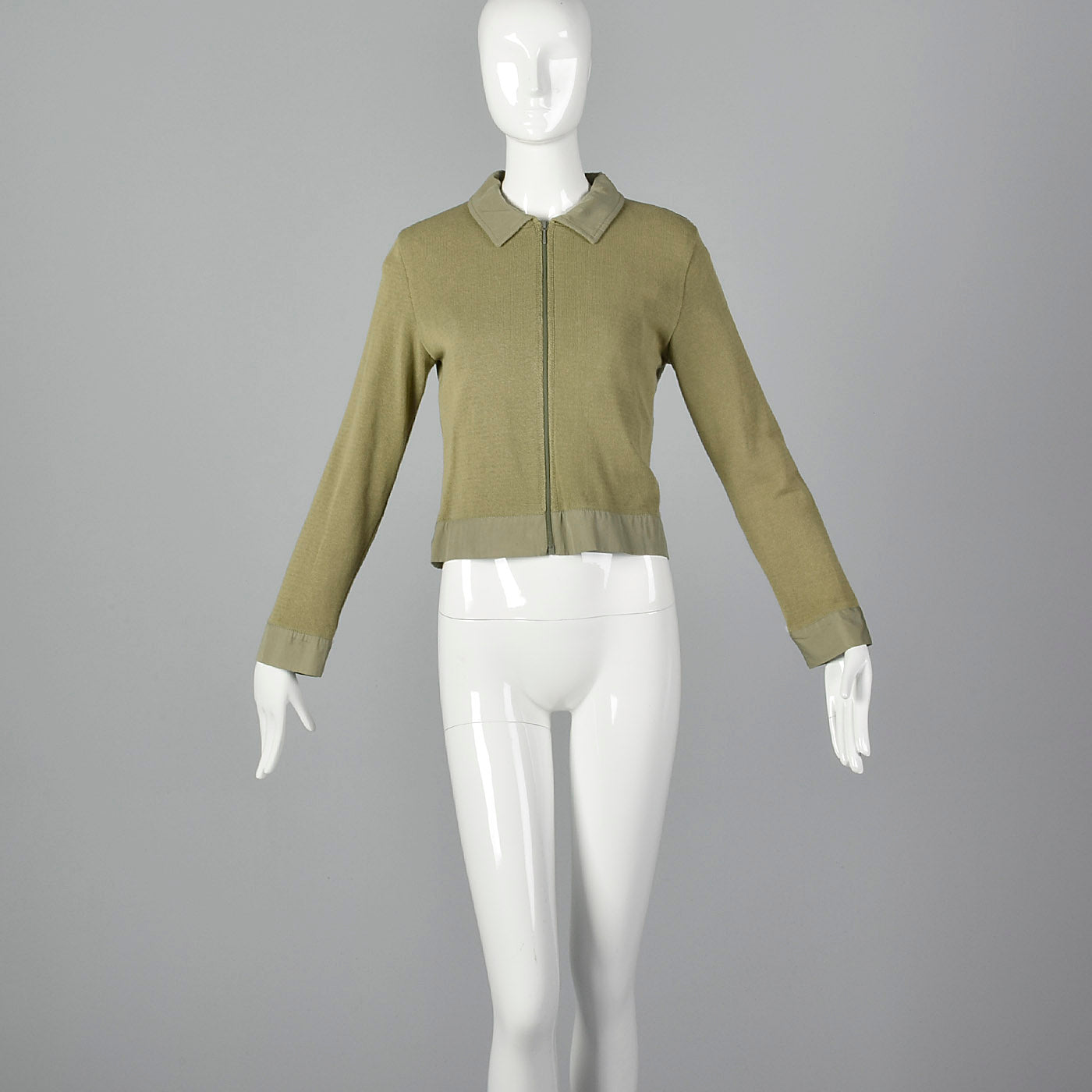 2000s Miu Miu Green Knit Jacket