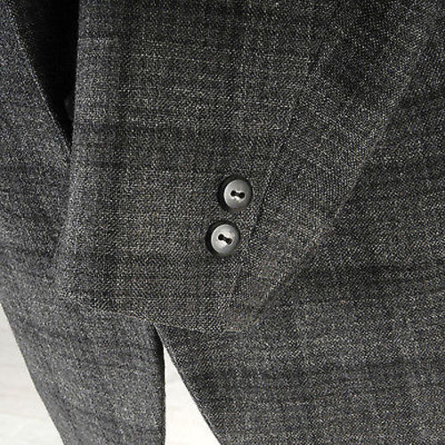 1950s Mens Gray Windowpane Jacket