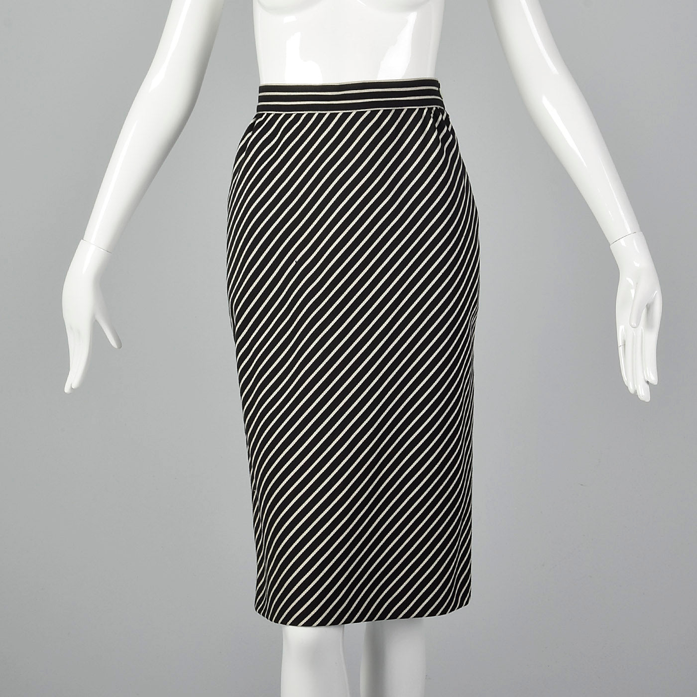 1980s Emanuel Ungaro Parallele Stripe Skirt Suit