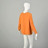 XL 1980s Bill Blass Pumpkin Autumn Set Cozy Wide Wale Corduroy Jacket Slinky Blouse