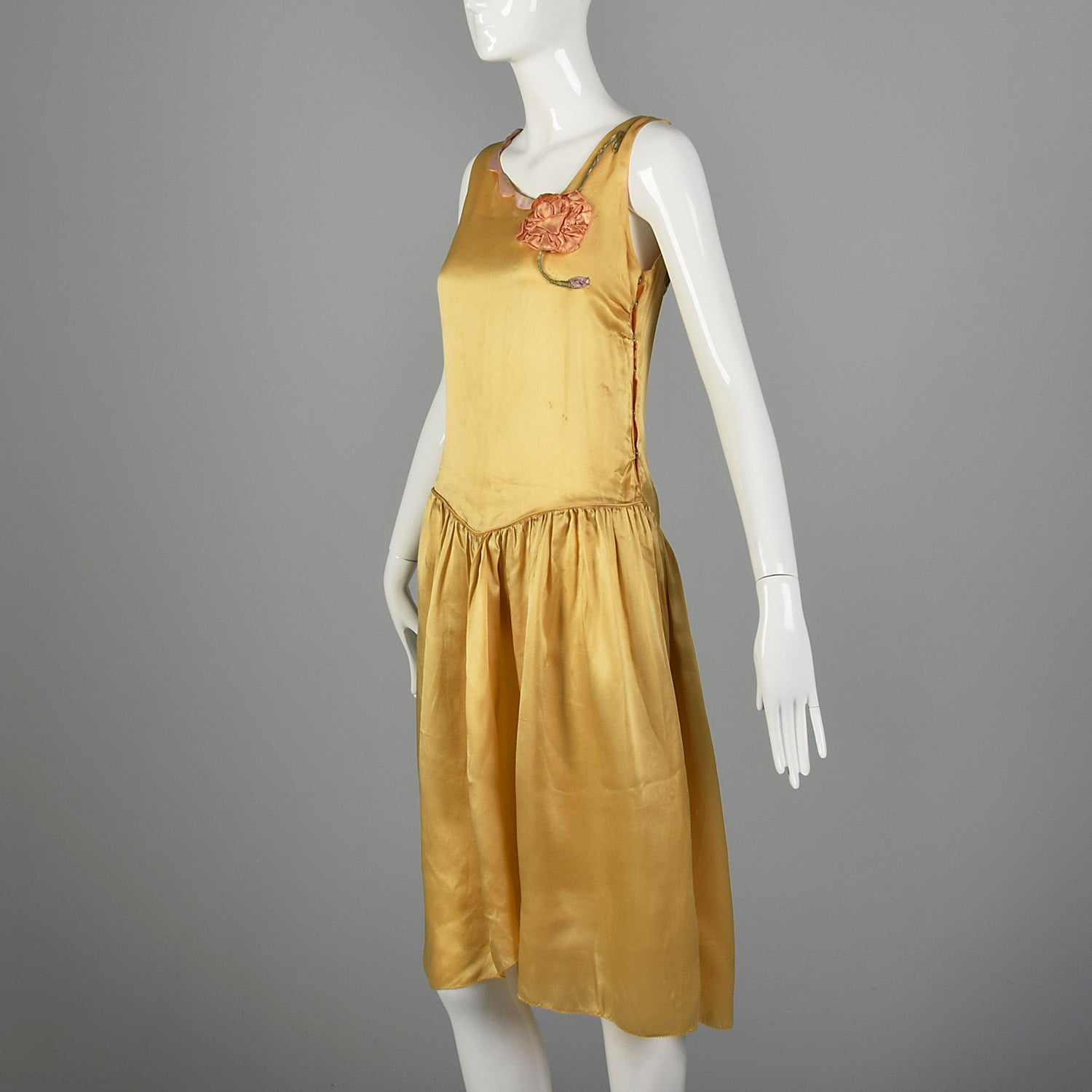 XS 1920s Yellow Dress