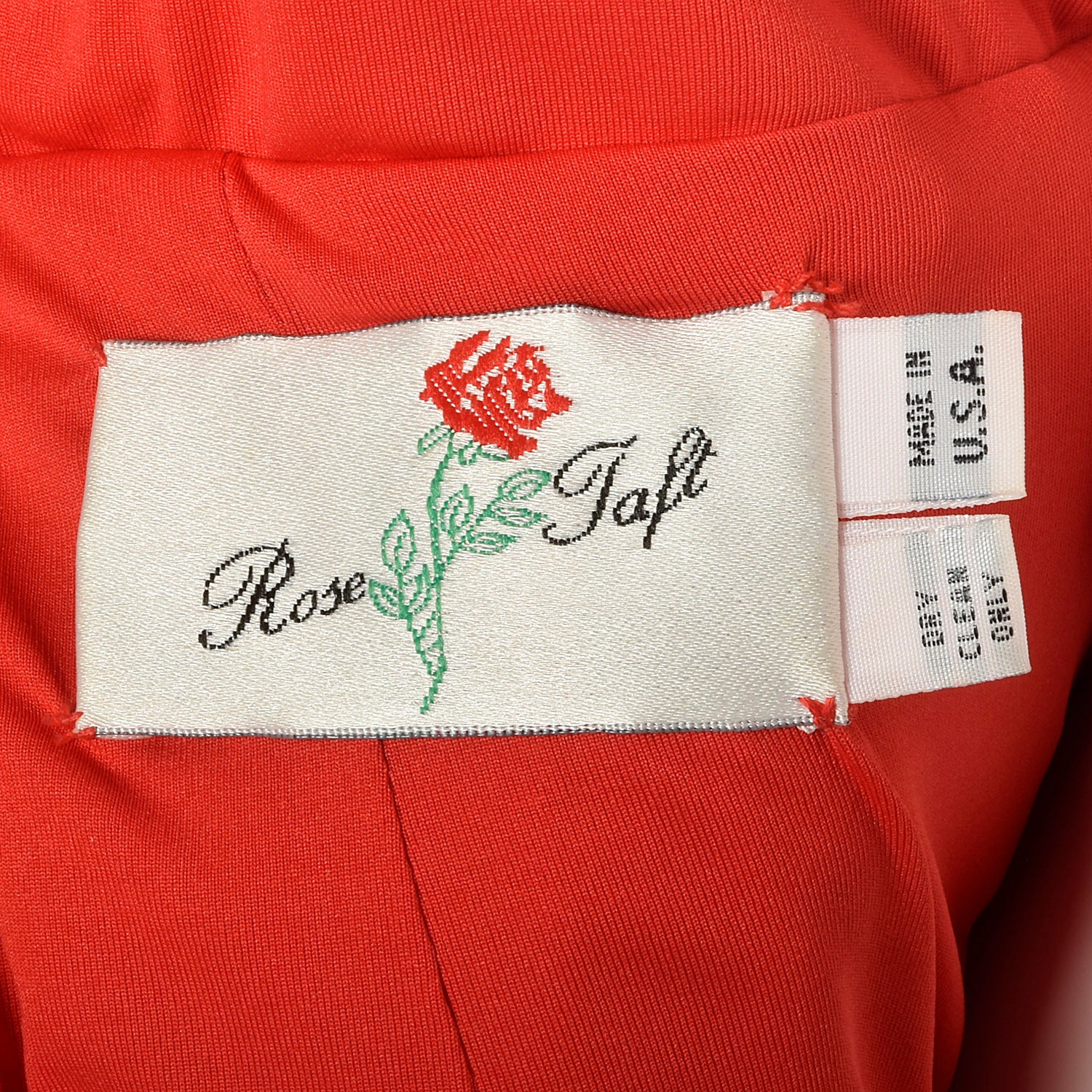 1980s Rose Taft Red Evening Dress