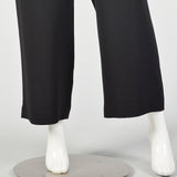 Medium 1980s Alberto Makali Jumpsuit Black Tuxedo Sleeveless Racerback Romper