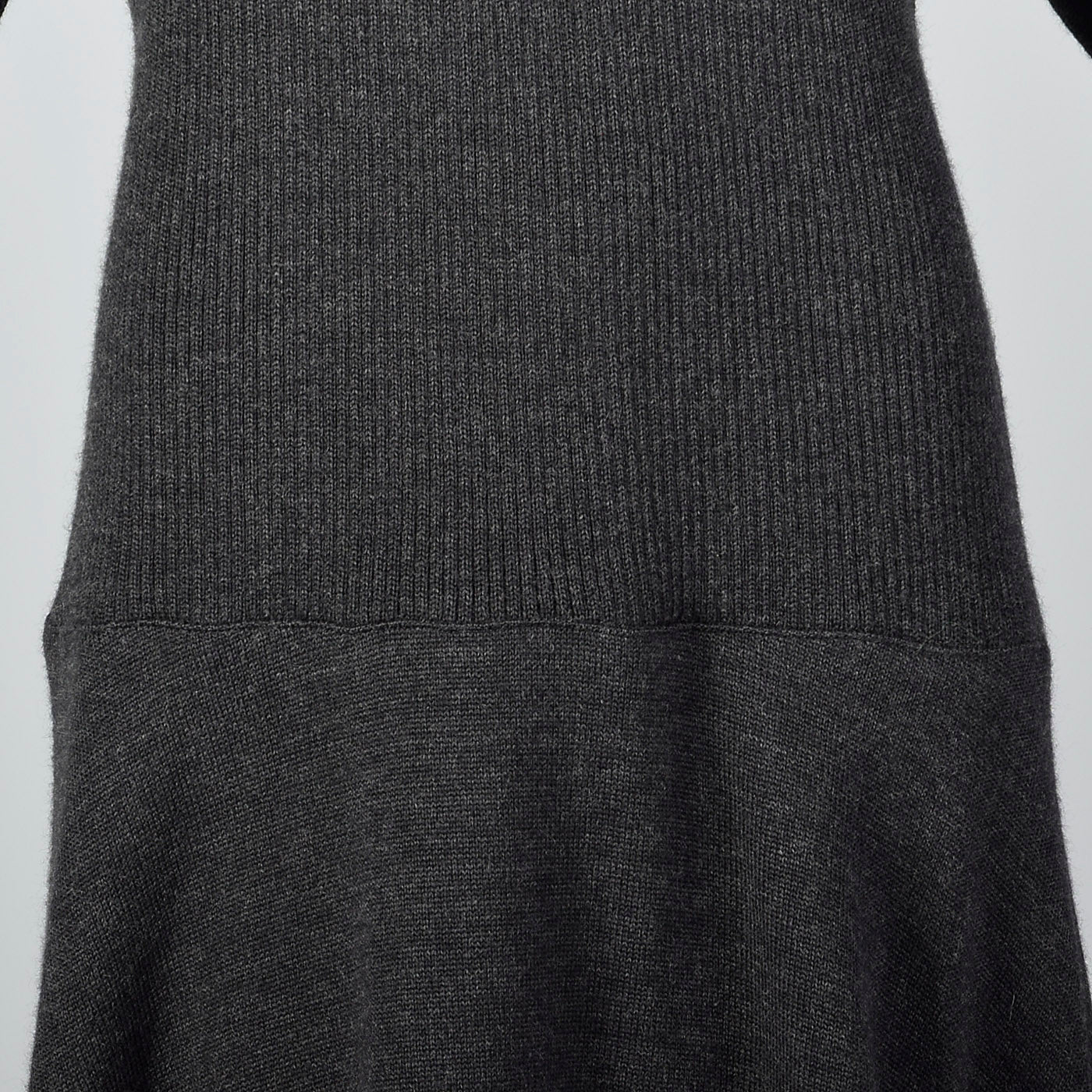 1970s Lilli Ann I. Magnin Gray Sweater Dress