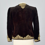 Oscar de la Renta Sheared Mink Beaded Jacket
