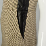 Small Jason Wu Tweed Dress Leather Panels Sleeveless Designer