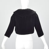 2000s Diane Von Furstenberg Black Velvet Shrug