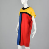1980s Cocoon Dress in Mondrian Style