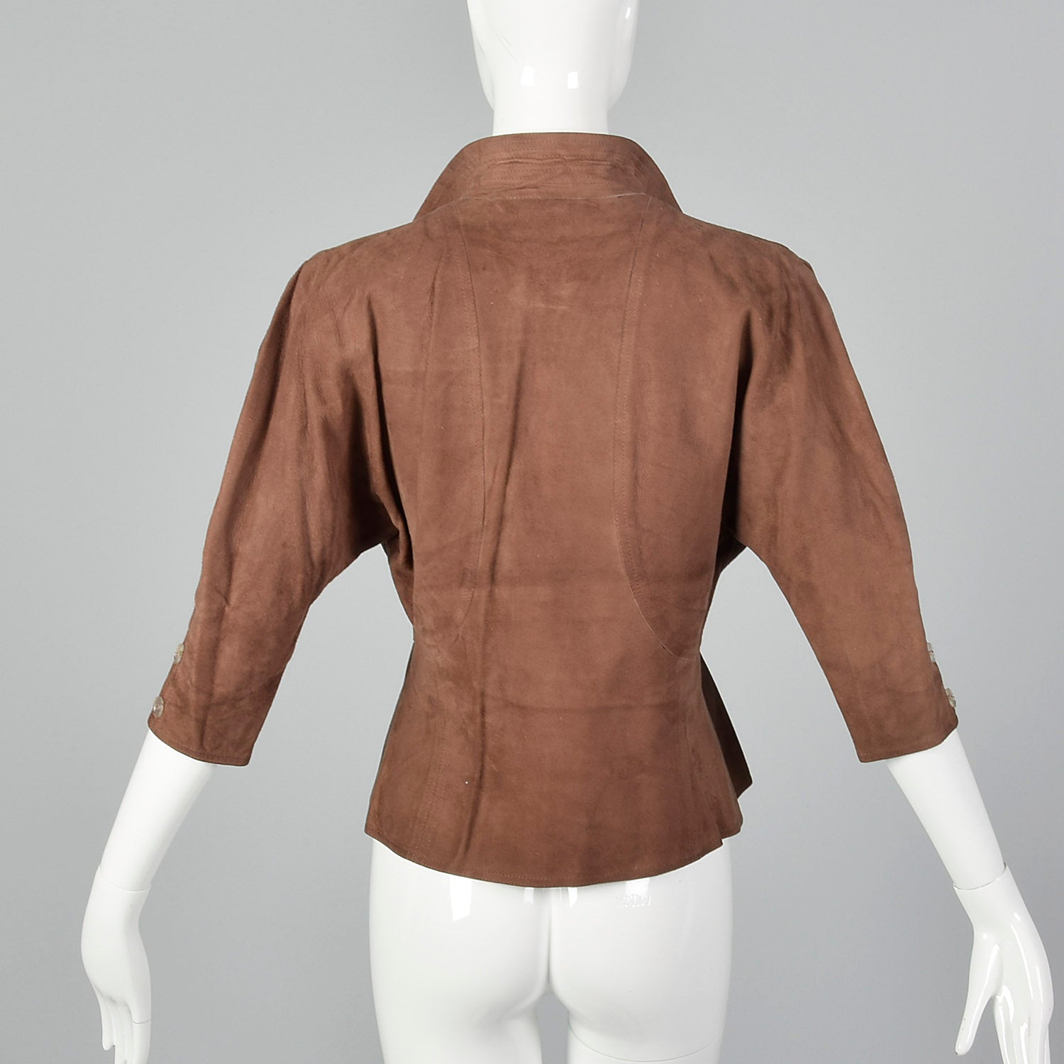Small Jean Muir 1980s Brown Suede Jacket