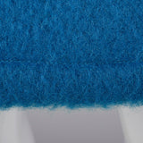 1960s Pierre Cardin Space Age Mod Blue Mohair and Black Vinyl Mini Skirt