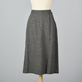 1950s Classic Gray Tweed Skirt Suit