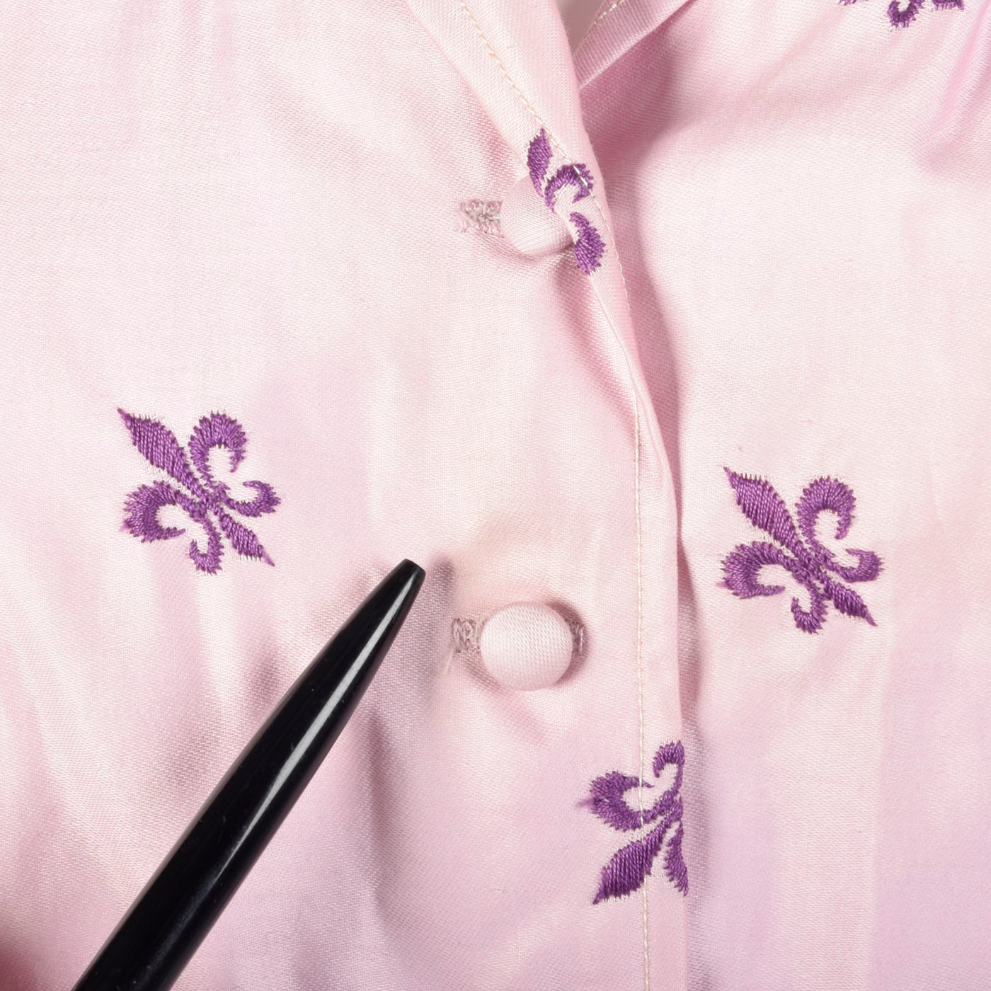 1960s Embroidered Blouse with Velvet Cigarette Pants