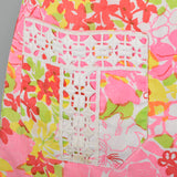 1970s Lilly Pulitzer Colorful Print Faux Wrap Mini Skirt